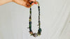 Ancient Roman Glass Necklace with Antique Silver. Handmade Designer Jewelry. 2572