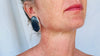 Asymm Lapis and Jasper Earrings. Handmade Sterling Silver Jewelry. 3005