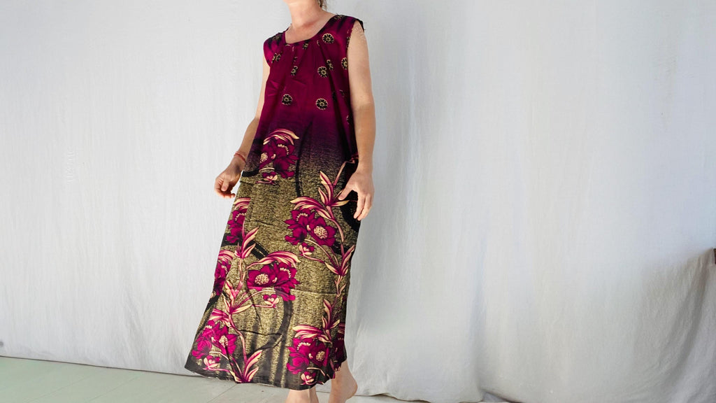 Indian Cotton Printed Dress. XS-M