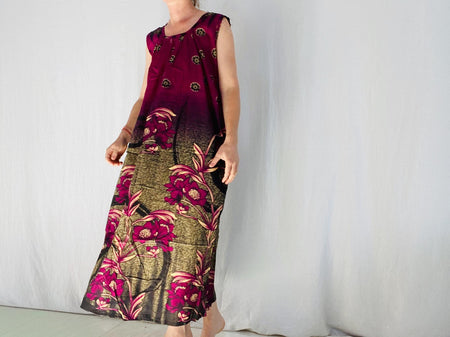 Indian Cotton Printed Dress. XS-M