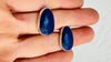 Lapis Lazuli Asymmetrical Earrings. Sterling Silver. 0714