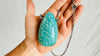 Large Amazonite Pendant Silver Chain. Sterling Silver. 2502