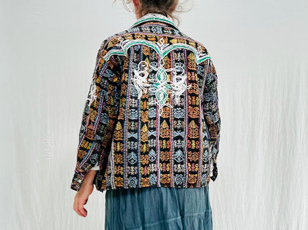 Vintage Solola Jacket. Guatemalan. Hand-Woven & Embroidered. 4306