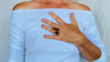 Amber Botanicals Ring. Sterling Silver. Adjustable Size. AMB-1