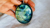 Labradorite Pendant Necklace. Heavy Sterling Silver Chain. 4447