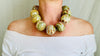 Banded Onyx Beaded Necklace. Huge Spheres.