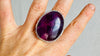 Amethyst Botanicals Ring. Handcrafted Sterling Silver Jewelry. Size 8. Stupendous Quality. 4135