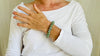 Guatemalita Bracelet. Beaded with Sterling Silver. Mayan Jewelry. Handmade Gift for Her. 2438