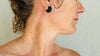Lapis Lazuli Flat Hoop Earrings. Atelier Aadya. 4286