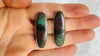 Sonora Sunrise Silver Post Earrings. Rare Chrysocolla Cuprite. Sterling One-of-a-Kind. 3007