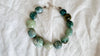 Green Jasper Necklace. Green Moonstone. Sterling Silver. 1377