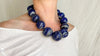 Lapis Lazuli Necklace. Large Spheres. Sterling Silver. 0821