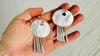 Mother of Pearl & Silver Earrings. Handmade Designer Jewelry in Sterling Silver. 2412