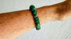 Guatemalita Jade Beaded Bracelet with a Sterling Silver Beads. 4202