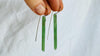 Jade & Sterling Silver Earrings. Canadian Jade. 1361