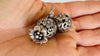 Silver Flower Barbell Earrings. Thailand. 4349