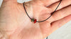 Guatemalita, Sterling Silver and Seed Necklace. Acacia Coral. 0603