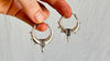 Fat Hoop Earrings India. Sterling Silver. 1075