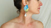 Labradorite Post Earrings. Sterling Silver Handmade Designer Jewelry. One-of-a-Kind. 2409