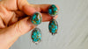 Vintage Navajo Turquoise Post Earrings. Diné Jewelry in Sterling Silver I Handmade American Turquoise. 4103