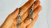 Mexican Hand Earrings. Sterling Silver. Hand Cast Jewelry from Oaxaca, Mexico. HA2