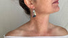 Intarsia Stone & Sterling Earrings. Labradorite, Sugilite, Obsidian. 0600