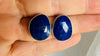 Lapis Lazuli Asymmetrical Earrings. Sterling Silver. 3006