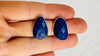 Lapis Lazuli Asymmetrical Earrings. Sterling Silver. 0904