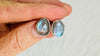 Labradorite Post Earrings. Flashy Blue Stone. Handmade Sterling Silver Jewelry. Small Gift for Her. 0916