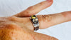 Amber Botanicals Ring. Sterling Silver. Adjustable Size. AP-431