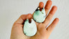 Green Turquoise Earrings. Sterling Silver. Pale Green Stone. Handcrafted Earrings. 2482