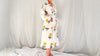 Lightweight Cotton Robe. Floral Printed.