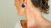Lapis Lazuli Flat Hoop Earrings. Atelier Aadya. 4286