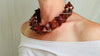 Carnelian Stars Necklace. Sterling Silver. 2517