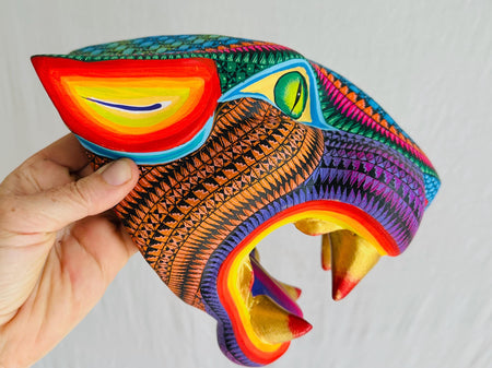 Jaguar Alebrije Mask. Big! Oaxaca, Mexico. Spirit Animal. 4275