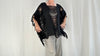 Fringe Poncho. All Cotton. Handwoven. Guerrero, Mexico.