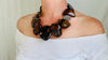 Dramatic Amber Necklace. Antique Sterling Silver Beads. Maximalist Designer Jewelry. IN COMPLIANCE with Etsy Regulations