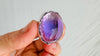Oversized Faceted Amethyst Ring | Handmade Adjustable Sterling Silver | Unique Gemstone Jewelry. 4022