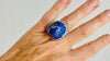 Lapis Lazuli Botanicals Ring. Sterling Silver Handcrafted Jewelry. Size 6. 4145