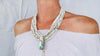 White Multi-Strand & Abalone Shell Necklace. Native American