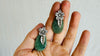 Guatemalan Jade Earrings. Sterling Silver. 0667