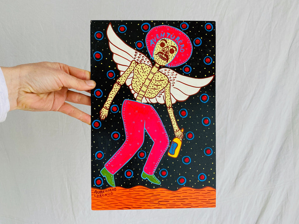 Folk Art Painting by the Lorenzo Family. Mexico. Diablo