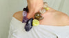 Amethyst, Ammonite & Gemstone Necklace.Handmade Designer Jewelry. Atelier Aadya.