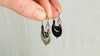 Vintage Oaxacan Media Luna Earrings. Sterling Silver. Mexico. Frida Kahlo. 4180