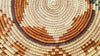 Kuchi Tribal Round Flat Basket. 0344