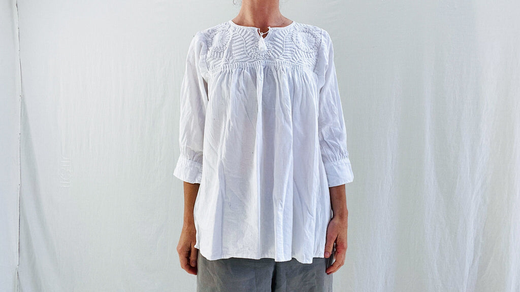 Hand-Embroidered Chamula Blouse. All Cotton.