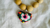 Alebrije Heart Pendant on Birch Wood. Sterling Silver. 2461