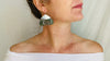 Moss Agate and Silver Earrings. Sterling Silver. 1205