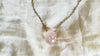 Rose Quartz & Fine Silver Necklace. Egg. 2028