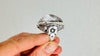 Natural Quartz Ring. Oversized. Botanicals. Size 5.25. 4140